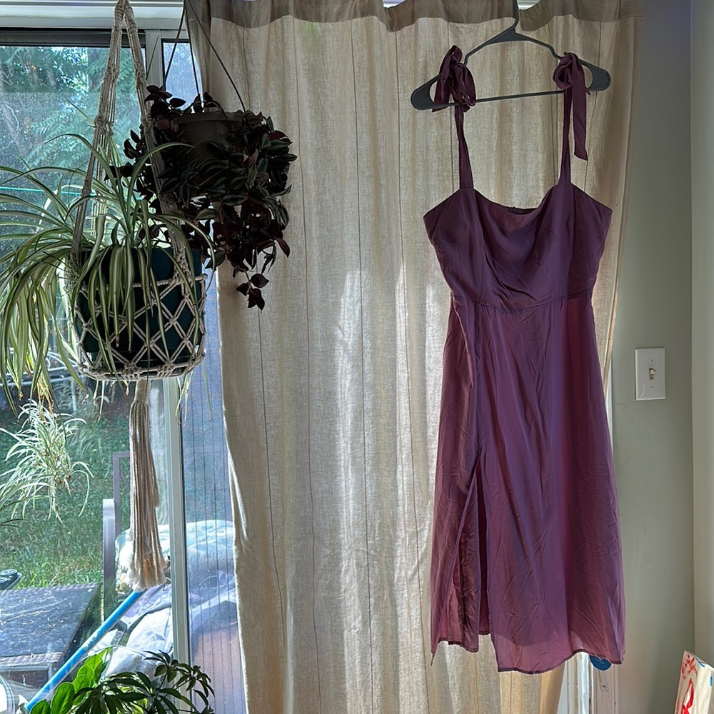 Light purple midi dress